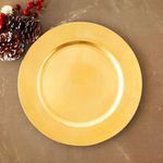 Set de 4 Platos Base Dorado 33 Cm