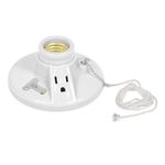 Plafonera E27 De Cadena Porcelana Blanca - Volteck