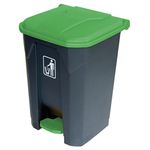 Basurero Alfa de Pedal Tapa Verde 68 L - Glanz