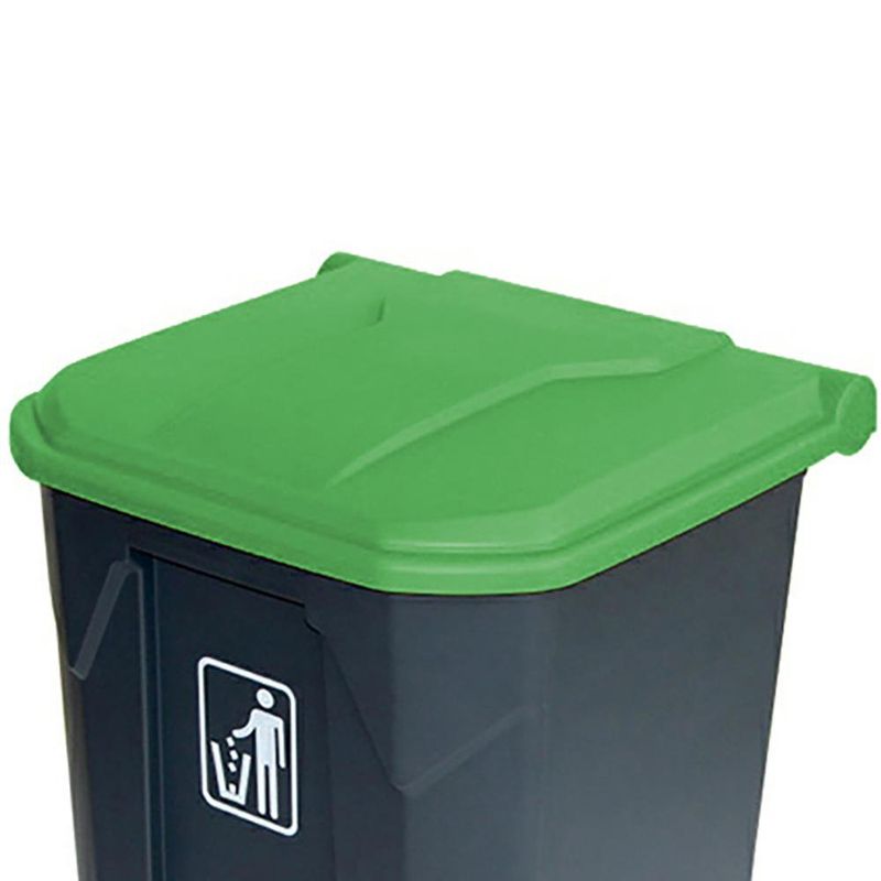 Basurero Alfa de Pedal Tapa Verde 68 L - Glanz