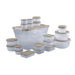 Set de 40 Herméticos de Plástico Marfil