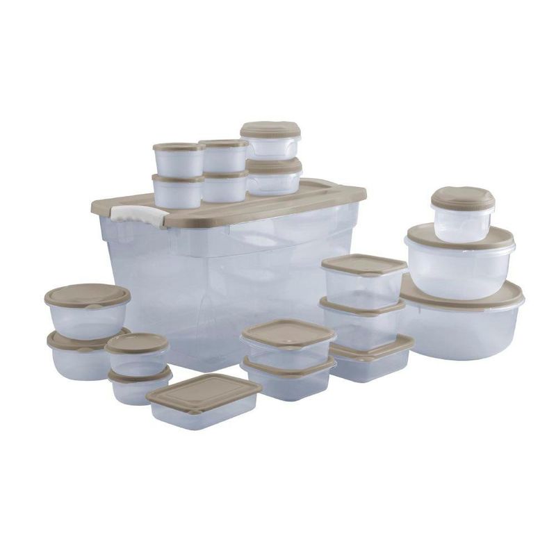 Set de 40 Herméticos de Plástico Marfil