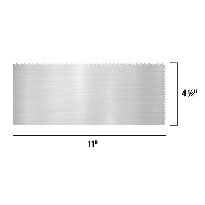 Llana de Canto Dentado en V de Acero Inoxidable 11 Plg
