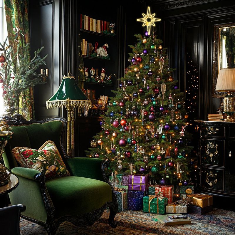 Estrella luminosa tipo neón amarilla para interior