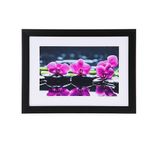 Cuadro Decorativo de 59 x 79 x 2 cm Diseño Orquídeas en Agua Color Morado