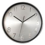 Reloj de Aluminio para Pared Plateado 12 Plg