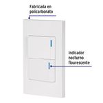 Interruptor Doble de 1.5 Módulos Española Blanco - Volteck