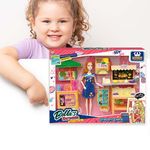 Set de Muñeca con Tienda de Carreta