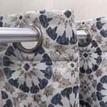 Set de Cortina + Funda para Cojín Azul