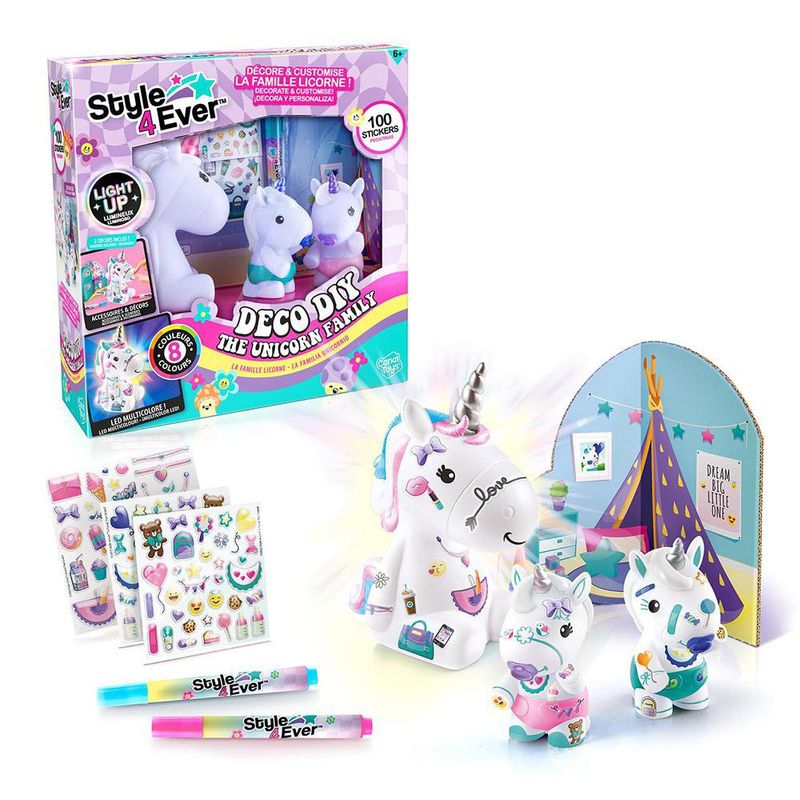 Lámpara Familia Unicornio LED Multicolor