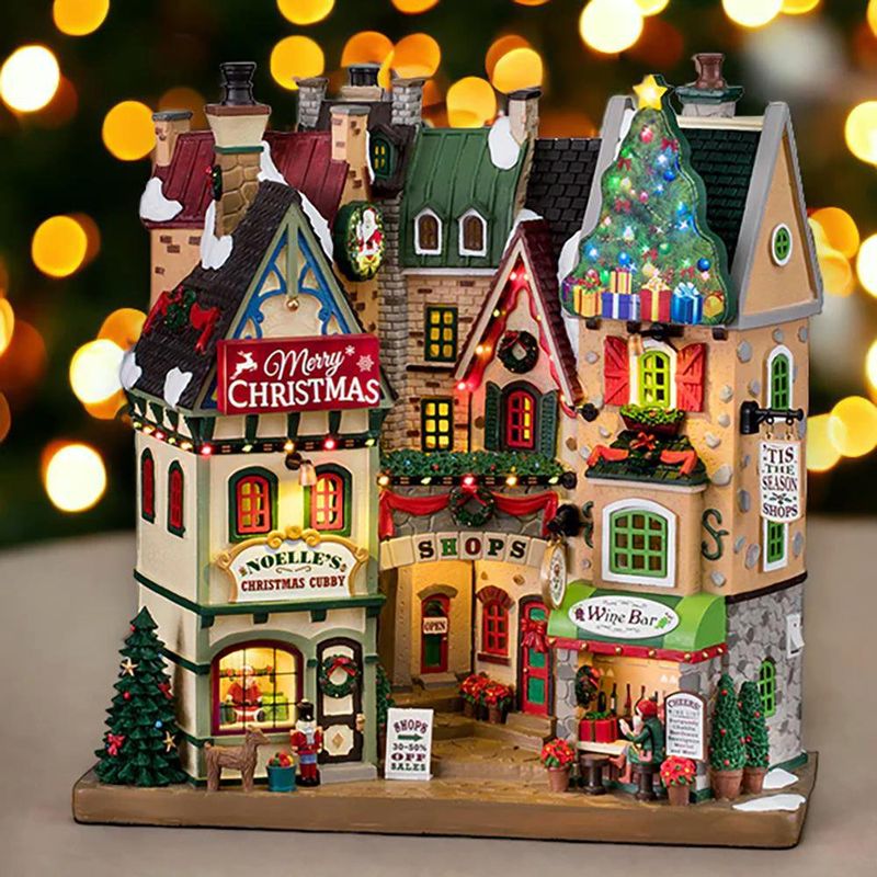 Tiendas “Es Tiempo de Navidad” con Luz LED para Villa Navideña