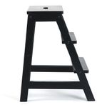 Taburete Escalera Negro de 3 Peldaños 47x51x60.5 Cm