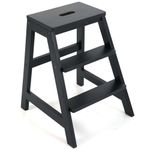 Taburete Escalera Negro de 3 Peldaños 47x51x60.5 Cm