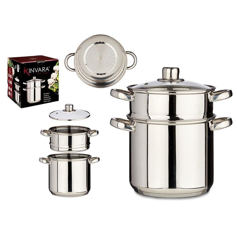 Olla vaporera 6 Litros Acero Inoxidable