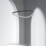 Lámpara Colgante Negra Led Triangular Luz Cálida 40W