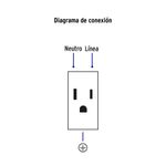 Tomacorriente Triple 1 Modulo Española Blanco - Volteck