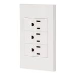 Tomacorriente Triple 1 Modulo Española Blanco - Volteck