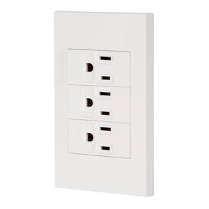 Tomacorriente Triple 1 Modulo Española Blanco - Volteck
