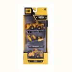 Set de 3 Vehículos de Metal CAT 4 Plg Diseños Surtidos