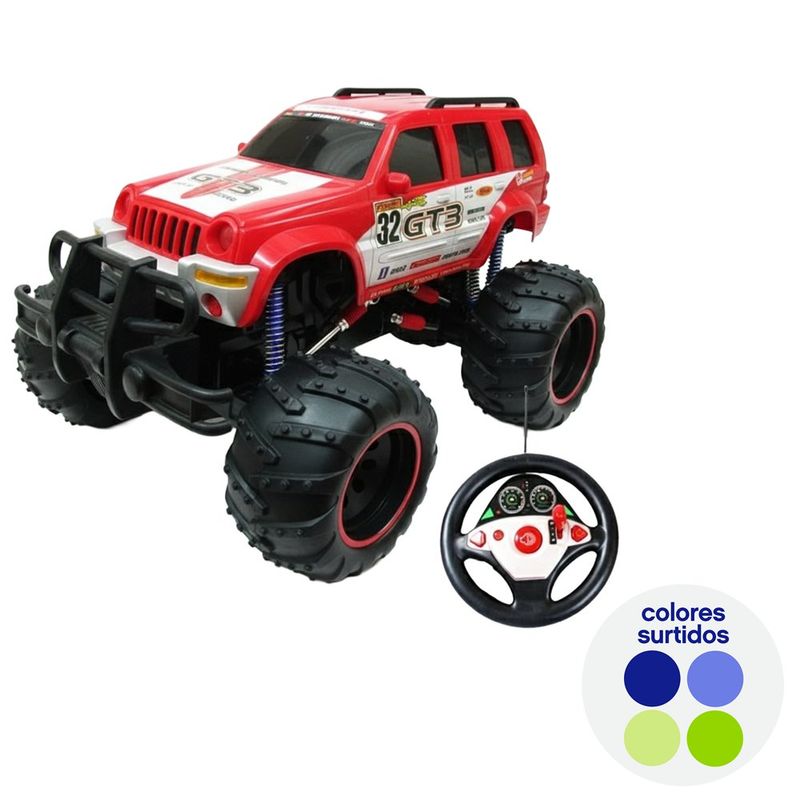 Jeep a Radio Control a Escala 1:8 con Luces Colores Surtidos