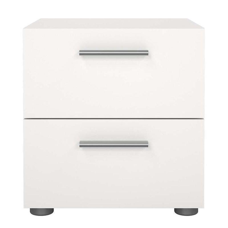 Mesa de Noche Turin Blanca 2 Cajones