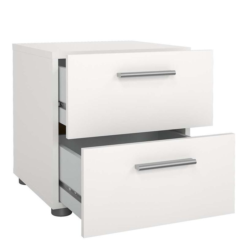 Mesa de Noche Turin Blanca 2 Cajones