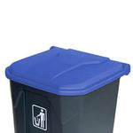 Bote de Basura Alfa de Pedal Tapa Azul 68 L