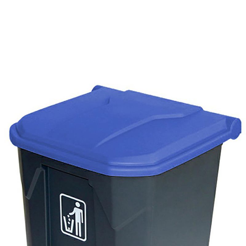 Bote de Basura Alfa de Pedal Tapa Azul 68 L