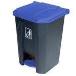 Bote de Basura Alfa de Pedal Tapa Azul 68 L