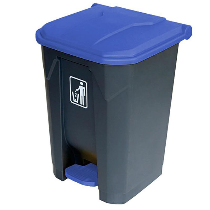 Bote de Basura Alfa de Pedal Tapa Azul 68 L