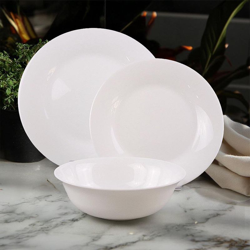 Vajilla Opal Blanca 18 Pzs