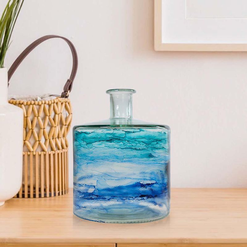 Jarrón Francés Pequeño Azul 26 Cm - Vidrio San Miguel