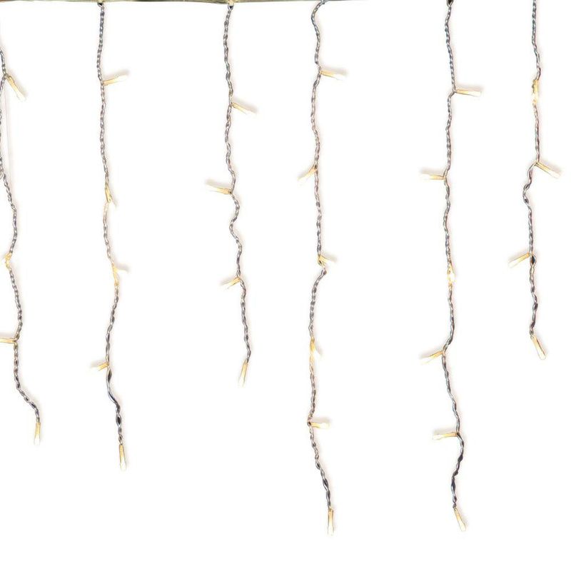 Cascada LED de Luz Blanca Cálida de 100 Luces Fijas