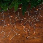 Cascada LED de Luz Blanca Cálida de 100 Luces Fijas