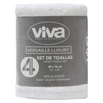 Set de 4 Toallas de Manos Hotel Blancas