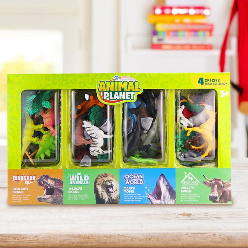 Set De Animales 4 En 1 60 Pzas