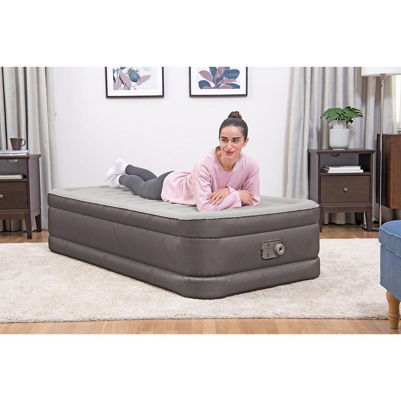 Colchón Inflable Twin Tough Guard Café