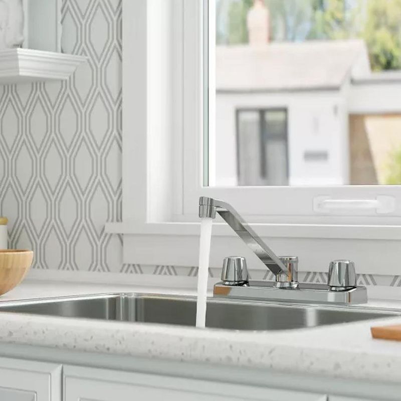 Mezcladora para Lavatrastos 2 Pomos Cromo - Pfirst