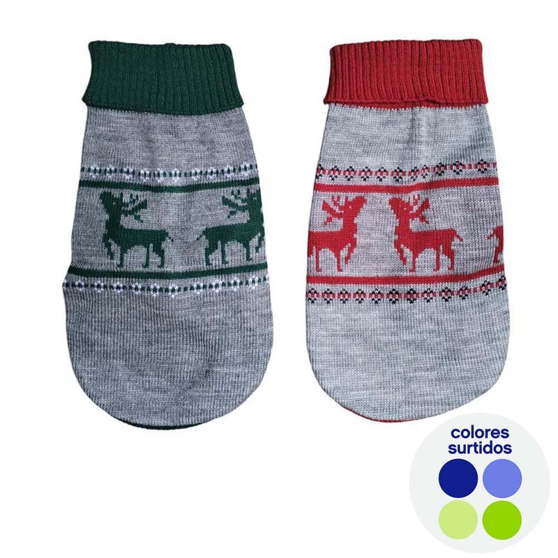 Suéter Tejido de Reno para Perro Xxs