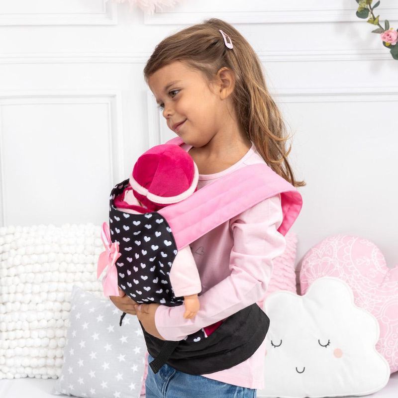 Portabebé para Muñecas Diseño Corazones de 46 Cm