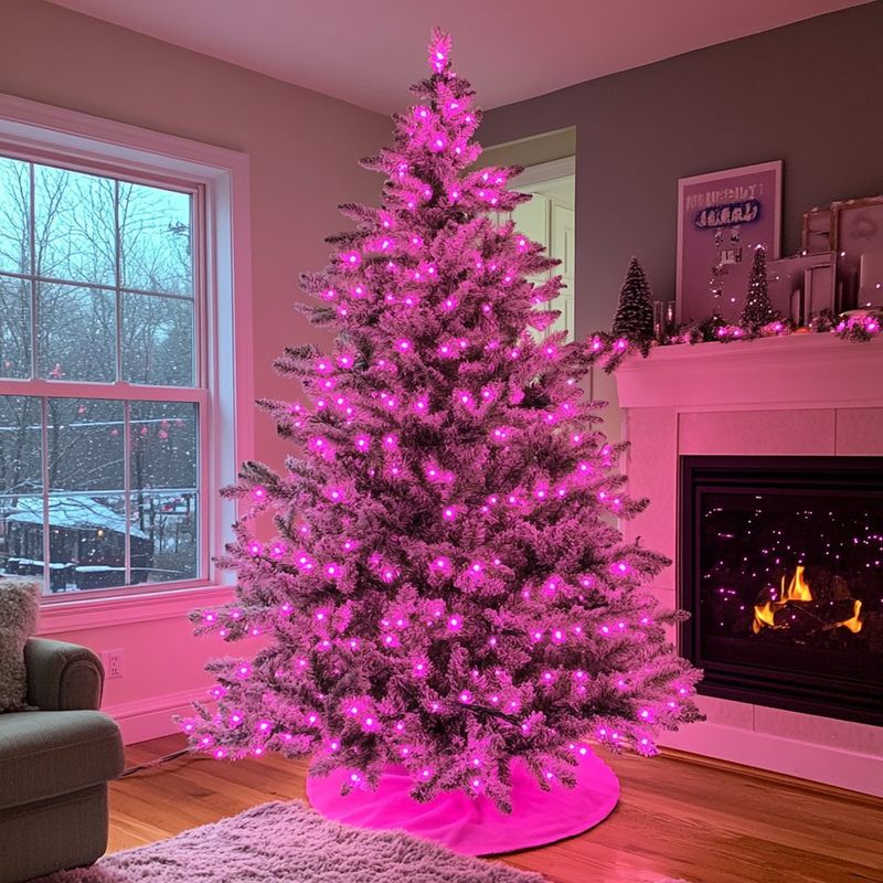 Serie LED Fucsia Neón de 100 Luces y 8 Funciones