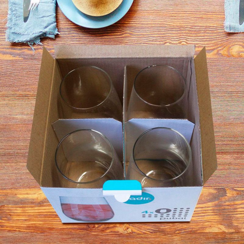 Set de 4 Vasos de Vidrio Dubái