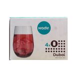 Set de 4 Vasos de Vidrio Dubái