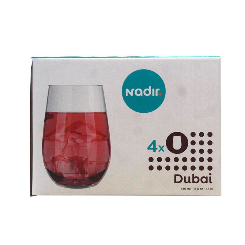 Set de 4 Vasos de Vidrio Dubái
