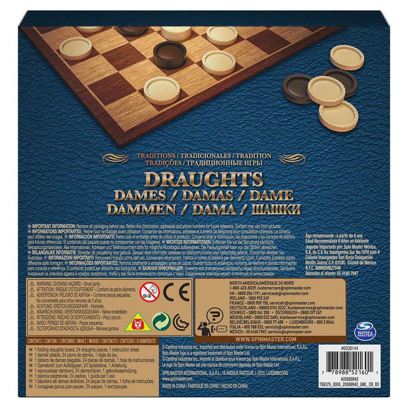Juego De Damas Tradicional - Cardinal