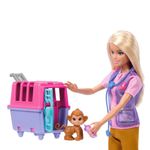 Set de Rescate de Animales Barbie con Muñeca Rubia
