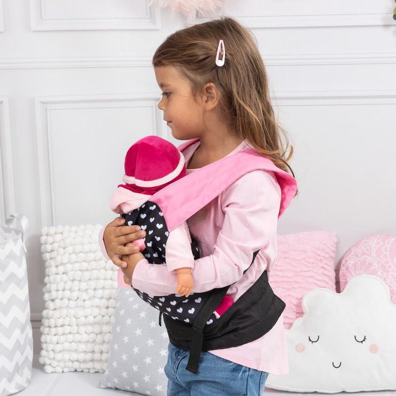 Portabebé para Muñecas Diseño Corazones de 46 Cm