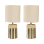 Set de 2 Lámparas de Mesa Bronce Antiguo