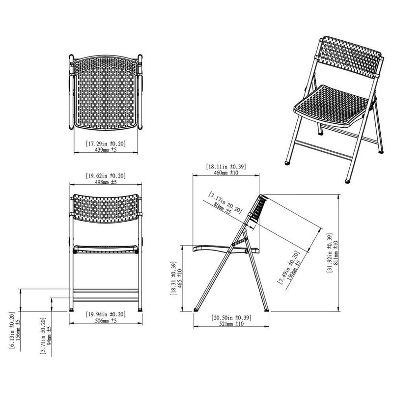 Silla Plegable Aiden Blanca