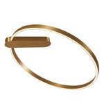 Lámpara Led Circular de Techo Dorada Luz Cálida 38W